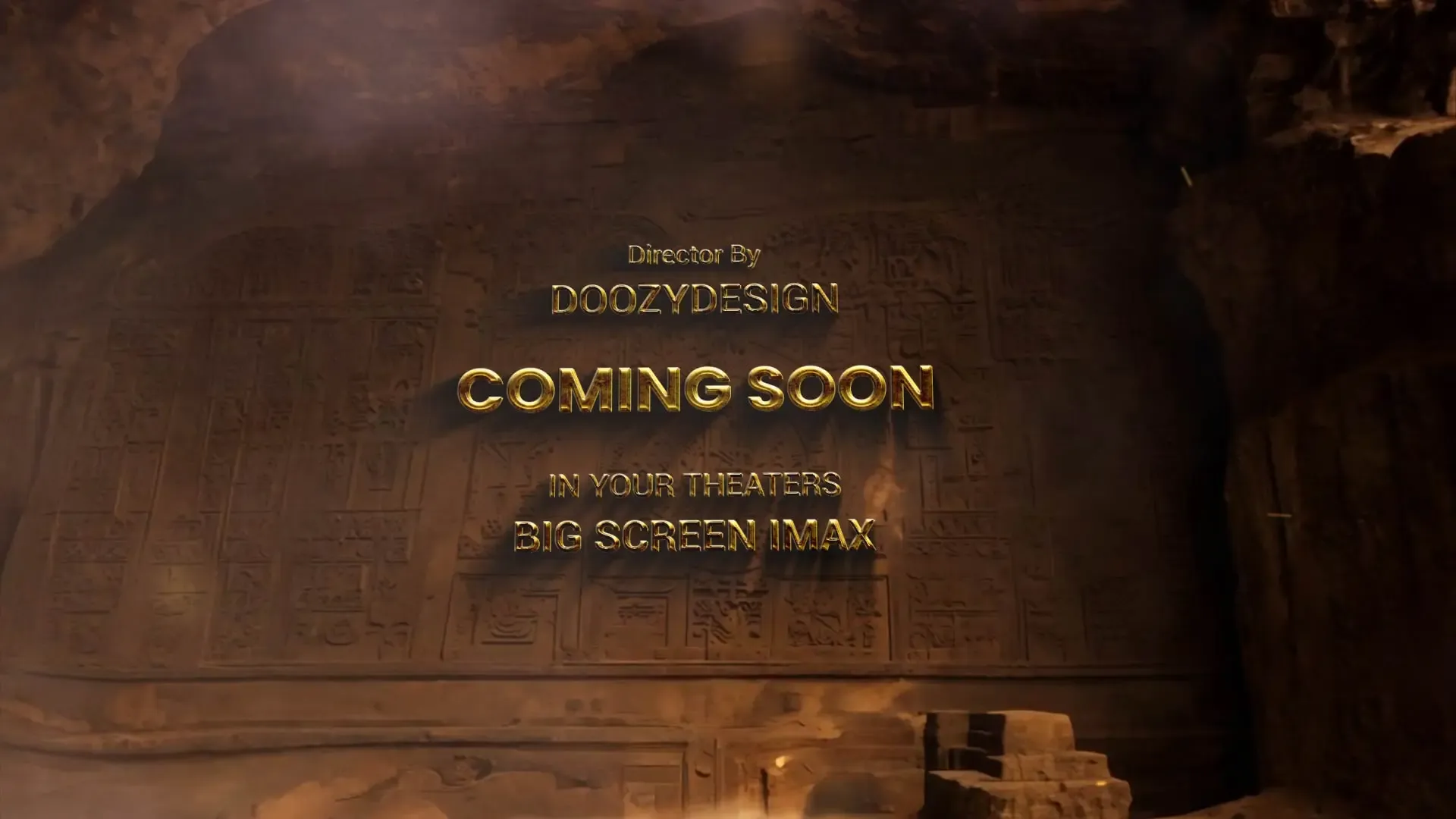 Golden Text Reveal for Dramatic Coming Soon Intro